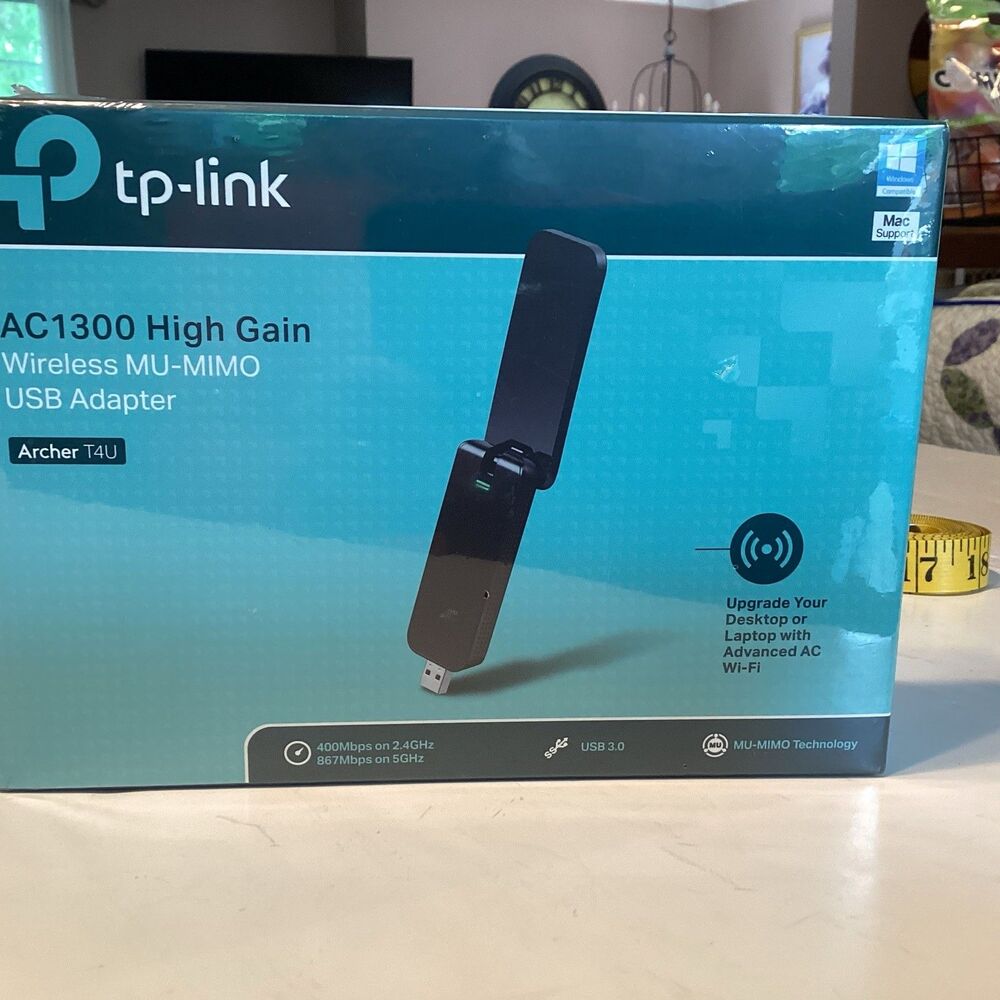 tp-link AC1300 high gain wireless MU-MIMO usb adapter sealed archer T4U
